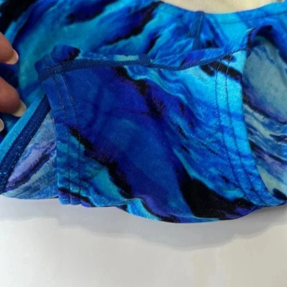 Speedo one piece blue swimsuit size 6 - Picture 4 of 6